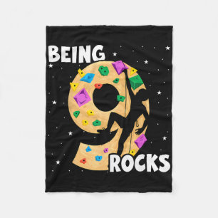 9 Year Old Rock Climbing 9th Birthday Adventures C Fleece Blanket