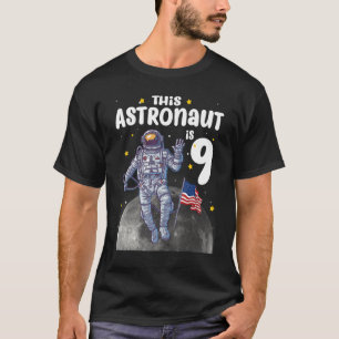 9 Year Old This Astronaut is 9th Birthday Outer T-Shirt