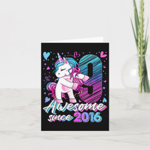 9 Year Old Unicorn Gifts For Girls 9th Birthday Gi Card