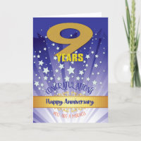 9 Year Recovery Anniversary Bold Numeral