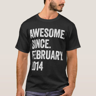 9 Years Awesome Since February 2014 9th Birthday1 T-Shirt