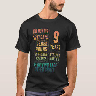 9 Years Married Funny 9th Wedding Anniversary T-Shirt