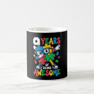 9 Years of Being Awesome 9th Birthday Dabbing Puzz Coffee Mug