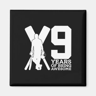 9 Years Of Being Awesome Cricket 9th Birthday  Magnet