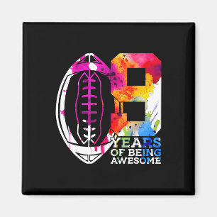 9 Years Of Being Awesome Football 9th Birthday  Magnet