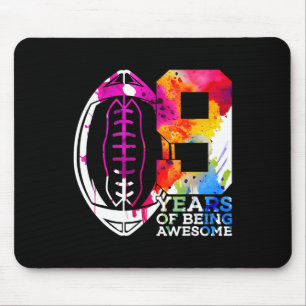 9 Years Of Being Awesome Football 9th Birthday  Mouse Pad