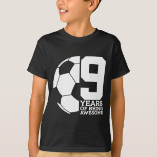9 Years Of Being Awesome Soccer 9th Birthday _1 T-Shirt