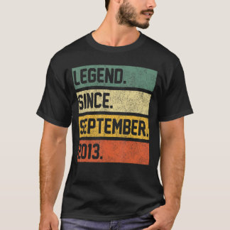 9 Years Old  9th Birthday Legend Since September 2 T-Shirt