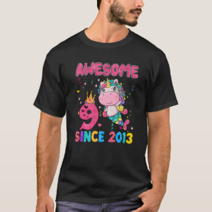 9 Years Old 9Th Birthday Unicorn Mermaid Awesome S T-Shirt