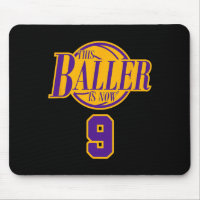 9 Years Old Birthday Basketball Baller Purple And 