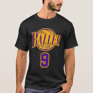 9 Years Old Birthday Basketball Baller Purple And T-Shirt