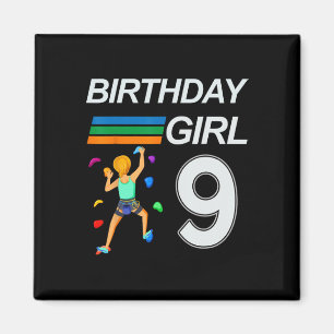 9 Years Old Birthday Bouldering Rock Climbing For  Magnet