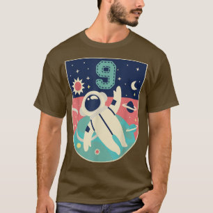 9 Years Old Birthday Boy Astronaut 9th Bday Party  T-Shirt