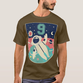9 Years Old Birthday Boy Astronaut 9th Bday Party  T-Shirt