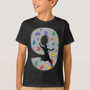 9 Years Old Climber Birthday Bouldering Climbing R T-Shirt