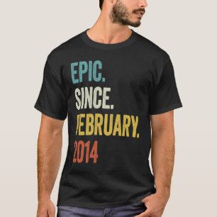 9 Years Old Epic Since February 2014 9th Birthday T-Shirt