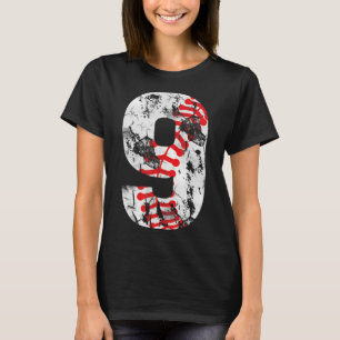 9 Years Old Gifts Number 9 Baseball 9th Birthday B T-Shirt