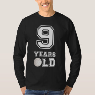 9 Years Old Golf Birthday Boys 9th Birthday Gift T-Shirt