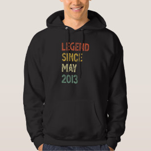 9 Years Old Legend Since May 2013 9th Birthday Boy Hoodie