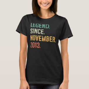 9 Years Old Legend Since November 2013 9th Birthd T-Shirt