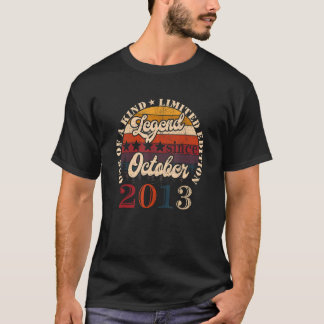 9 Years Old  Legend Since October 2013 9th Birthda T-Shirt