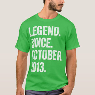 9 Years Old Legend Since October 2013 9th Birthday T-Shirt