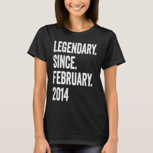 9 Years Old Legendary Since February 2014 9th Birt T-Shirt