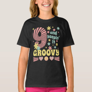 9 Years Old Ninth Birthday Groovy Vintage Girls' T-Shirt