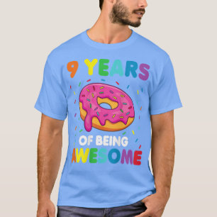 9 Years Old Sweet Doughnut 9th Birthday For Girls T-Shirt