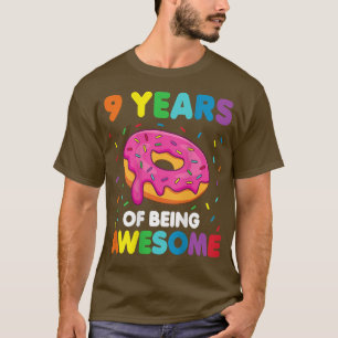 9 Years Old Sweet Doughnut 9th Birthday For Girls T-Shirt