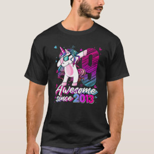 9 Years Old Unicorn Dabbing 9Th Birthday Girl Unic T-Shirt