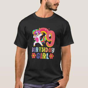 9 Years Old Unicorn Dabbing 9th Birthday Girl Unic T-Shirt