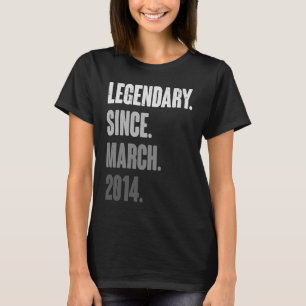 9 Years Old Vintage 2014 Birthday March 9th Decora T-Shirt
