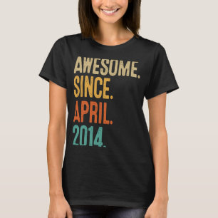 9 Years Old Vintage April 2014 9th Birthday 1 T-Shirt