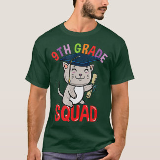 9H Grade Squad Cat Back O School  T-Shirt