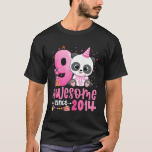 9Th 9 Yr Old Panda Awesome Since 2014 T-Shirt
