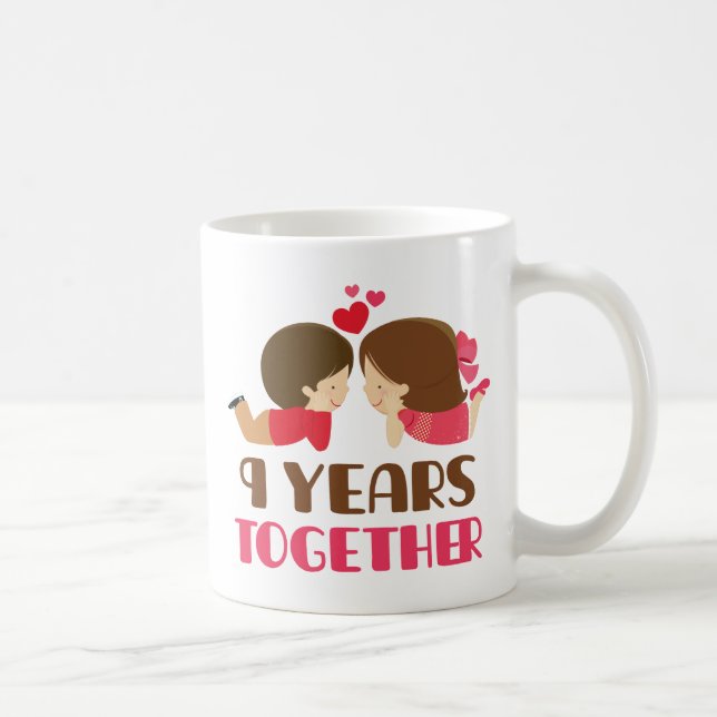 9th Anniversary Gift For Her Coffee Mug (Right)