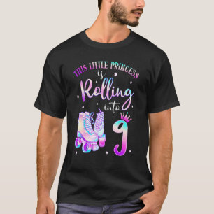 9th Bday Rolling Into 9 Birthday Roller Skate Them T-Shirt