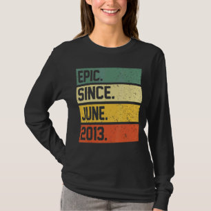 9th Birthday 9 Year Old Epic Since June 2013 Vint T-Shirt