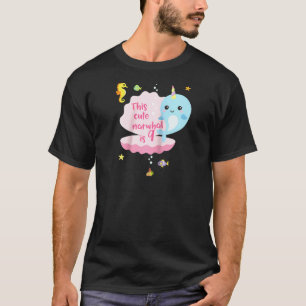 9th Birthday 9 Year Old Girl Boy Narwhal Sea Unico T-Shirt