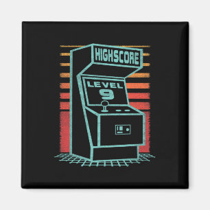 9th Birthday 9 Year Old Retro Gamer Level Up Unloc Magnet