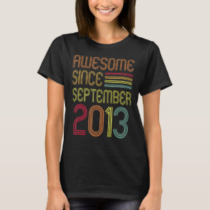 9th Birthday 9 Years Old Awesome Since September T-Shirt