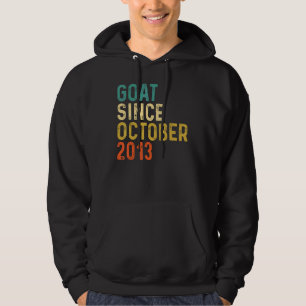 9th Birthday 9 Years Old Goat Since October 2013 Hoodie
