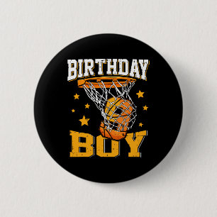 9th Birthday Basketball Boy 9 Year Old Basketball 6 Cm Round Badge
