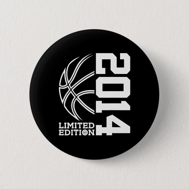 9th Birthday Basketball Limited Edition 2014 1 6 Cm Round Badge (Front)