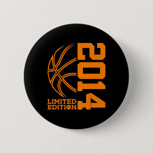 9th BIRTHDAY BASKETBALL LIMITED EDITION 2014  6 Cm Round Badge