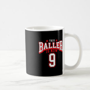9th Birthday Basketball Lover 9 Years Old Bday Coffee Mug