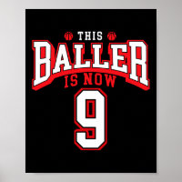 9th Birthday Basketball Lover 9 Years Old Bday 