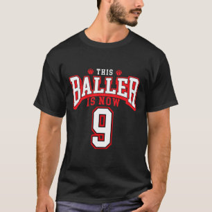 9th Birthday Basketball Lover 9 Years Old Bday  T-Shirt