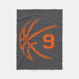 9th Birthday Basketball Nine 9 Years Old Boys Kids Fleece Blanket